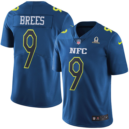Nike Saints #9 Drew Brees Navy Youth Stitched NFL Limited NFC Pro Bowl Jersey